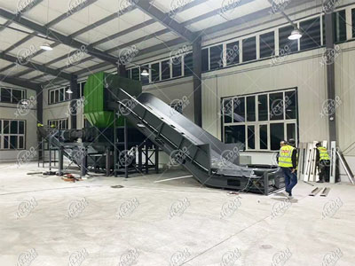 Metal shredding machine installation site